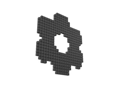 Setting Symbol Cube Style v1 001 Low-poly 3D model