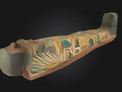 Ancient Sarcophagus Stone Coffin Model 3D model