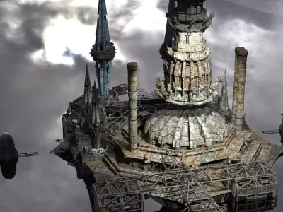 Canyon Temple under Construction 3D model