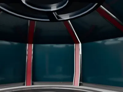 3d Sci-Fi lab Low-poly 3D model