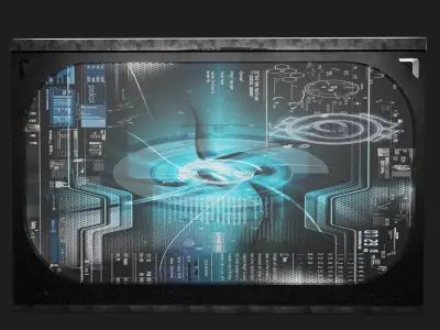 Sci-Fi Monitor 3D model 3D model