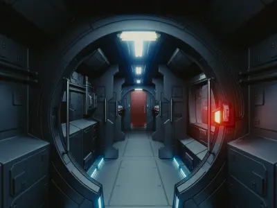 Spaceship Interior C HD 3D model