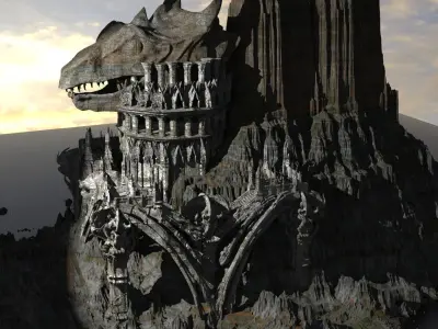 Dragon keep mountain  3D model
