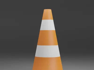 Traffic Cones Low-Poly Free low-poly 3D model