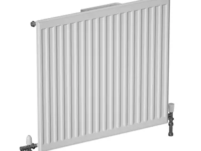 Heating radiator panel steel flat 3D model