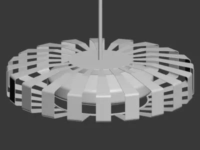 Spoked Saucer Chandelier Small Mid Century  3D model