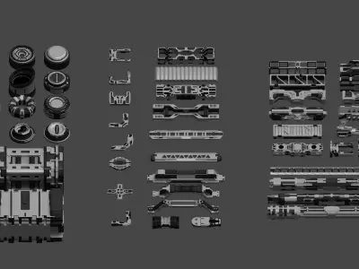 Sci-Fi Greebles Collection 2 3D model