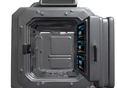 SciFi Modular Laboratory Incubator Low-poly 3D model