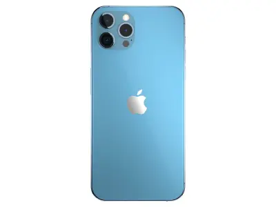 Apple iPhone 13 Pro Max Sierra Blue Low-poly 3D model