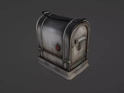 Vintage Outdoor Mailbox 3D Model 3D model