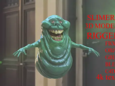 SLIMER 3D MODEL creature flying in air 3D model