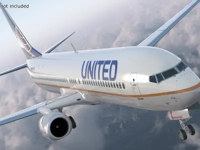  United Airlines Boeing 737-900 ER with Cabin and Doors 