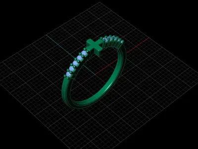 Women ring 3dm stl render detail 3D print model 3D print model