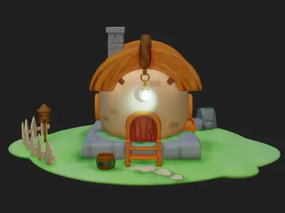 3D House  Low-poly 3D model