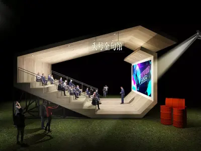 benz workshop outdoor 3D model