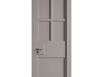 Modern entrance door 38 3D model
