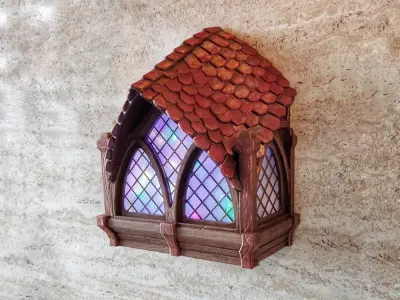 MEDIEVAL BALCONY - LAMP 3D print model