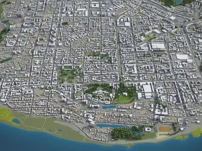 Tomsk  Low-poly 3D model