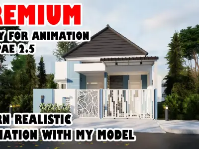 Sketchup enscape exterior and interior  ready for animation 3D model