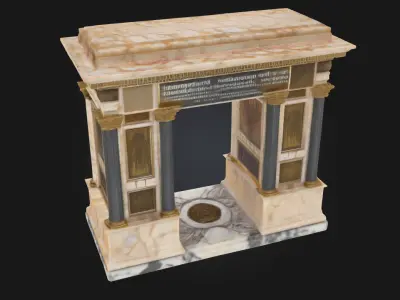Marble Miniature Arch  Elegance in Small Scale 3D model