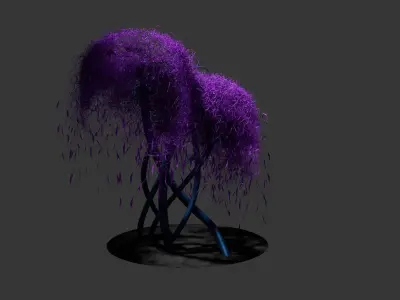 Fantasy alien tree - sci-fi vegetation for space environment  3D model