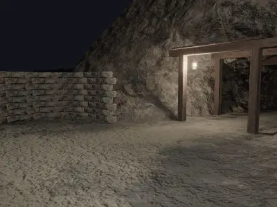 Modular Mine Tunnels Version Two Low-poly 3D model
