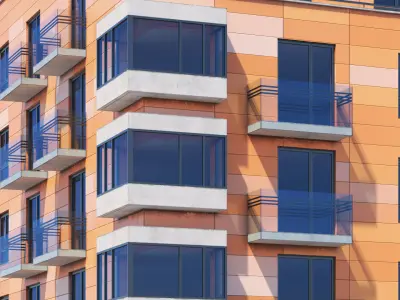 House 8 residential building Low-poly 3D model
