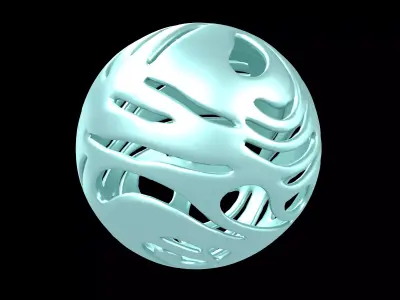 Abstract Sphere v14 004 Low-poly 3D model