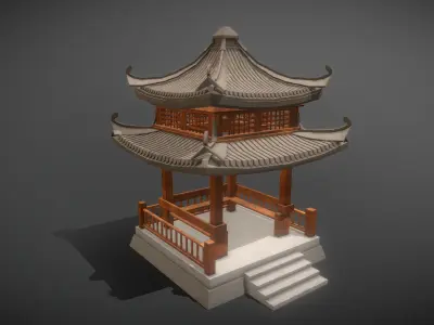 Pavilion Package Low-poly 3D model