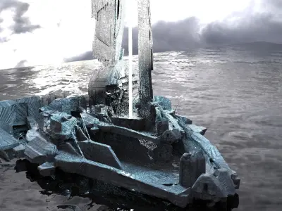Halo Forerunner Inspired Gateway 3 3D model