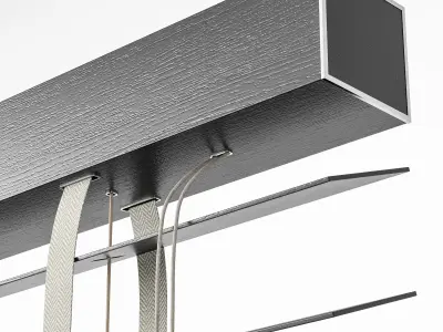 Wooden blinds Set 09 3D model