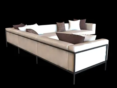 Kettal Landscape Right corner module sofa 3D model