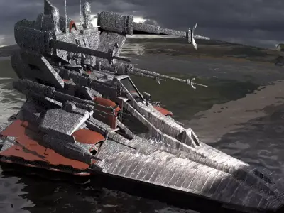 WARSHIP - Cruiser Speeder 5  3D model