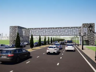 Pedestrian Bridge 3D model