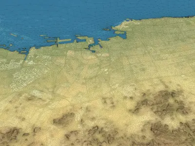 Jeddah - Topography Terrain 3D Model 3D Model Pack