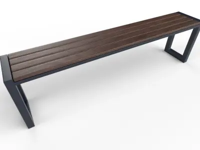 Bench  M09 Low-poly 3D model