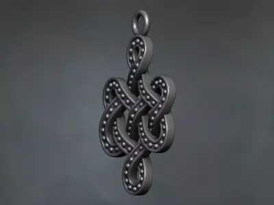 Celtic Braided Pattern Pendant 3D print model