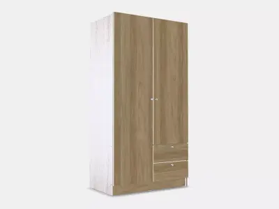 VILHATTEN Wardrobe with 2 doors and 2 drawers 3D model