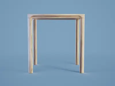 Minimalist Table 001 - Light Wood Low-poly 3D model