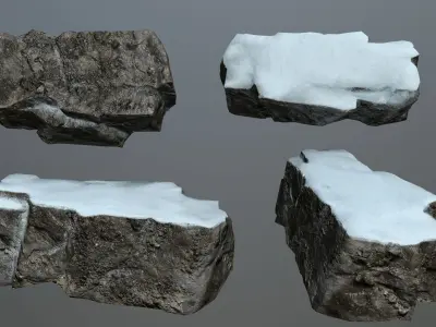 Rock Set 19 Low-poly 3D model