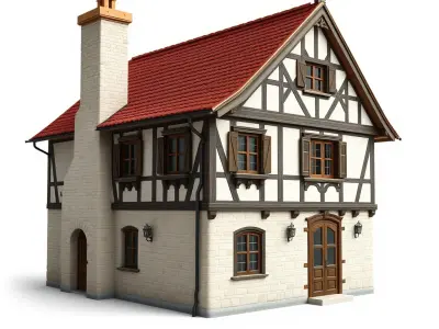 Traditional European House Model Pack Low-poly 3D model
