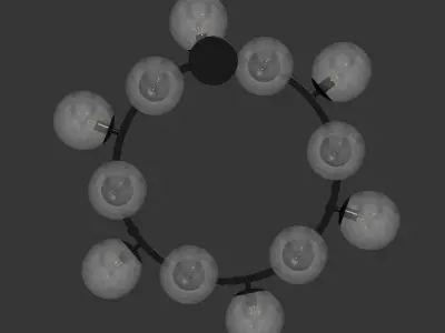 Odeon light modern Tovi chandelier 3D model