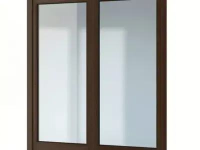 Modern Wood Framed Window For Your Home 3D model