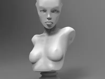 Asari Bust Mass Effect 3D print model