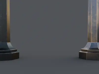 Venetian-style lamp post 3D model