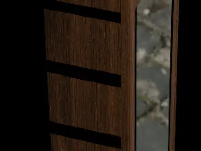 Classic olden days DRESSING TABLE  Low-poly 3D model