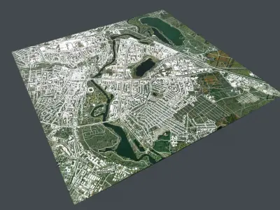 Cityscape Sumy Ukraine 3D model