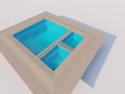 Swimming pool 3D model 5