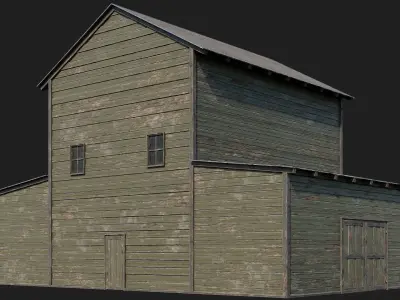 89-90-91-92 - Farm Buildings 4K PBR GameReady Low-poly 3D model