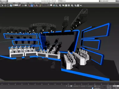 Stage infrastructure design 3D model